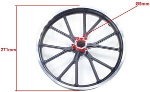 Kolo zadní minikros 10" pro pneumatiku 2,50-10