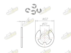 Poistný kroužek pro hřídele 2,3mm Poistný kroužek pro hřídele 2,3mm