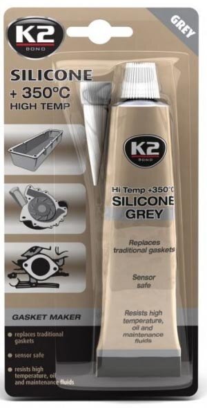 Těsnicí silikon K2 do 350°C 85g šedý