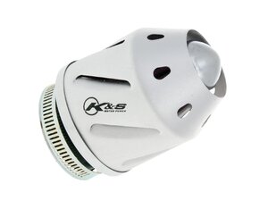 Vzduchový filtr K&S konektor 35/48mm (s adaptérem) - stříbrný IP32236 Vzduchový filtr K&S konektor 35/48mm (s adaptérem) - stříbrný IP32236