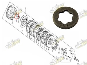 Podložka matice spojkového koše O28x2.6 pro ZS W150 Podložka matice spojkového koše O28x2.6 pro ZS W150