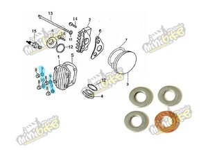 Podložky víka hlavy 7mm 4ks