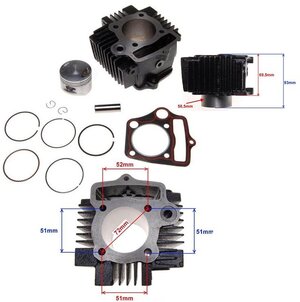 Válec Pitbike 125 154FMI 54mm 14mm čep Válec Pitbike 125 154FMI 54mm 14mm čep