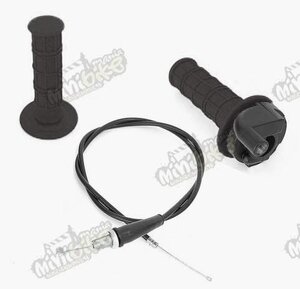 Rychlopal s lankem a gripem pro motocykly a pitbike černý Rychlopal s lankem a gripem pro motocykly a pitbike černý