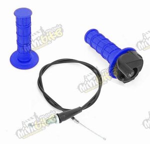 Rychlopal s lankem a gripem pro motocykly a pitbike modrý