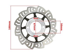 Zadní brzdový kotouč 190mm pro Pitbike 125ccm Zadní brzdový kotouč 190mm pro Pitbike 125ccm