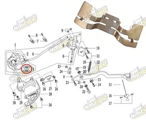 Držák brzdových destiček pro PisterPro LXR12-14 Držák brzdových destiček pro PisterPro LXR12-14