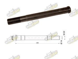 Oska krku řízení pro pitbike 230mm dutá Oska krku řízení pro pitbike 230mm dutá