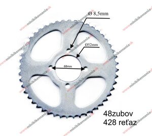 Rozeta 48z 428 řetěz pro x-moto XB33