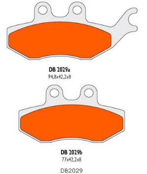 Brzdové obložení Delta Braking DB2029SR pro Rieju RS-2 50 AM6 Brzdové obložení Delta Braking DB2029SR pro Rieju RS-2 50 AM6