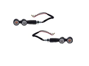 LED směrovky s brzdovým světlem černé matné M8