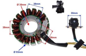 Stator cívka zapalovací SuzukiGN 18cívek 93mm Stator cívka zapalovací SuzukiGN 18cívek 93mm
