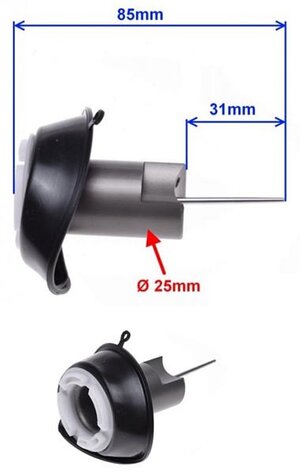 Membrána karburátoru 25mm pro GN125 Membrána karburátoru 25mm pro GN125