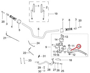 Spojková páčka pro Keeway RKV 125