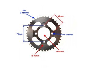 Rozeta 38z 428 pro Jawa Betka