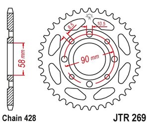 Rozeta JTR269 47zubová 428 Rozeta JTR269 47zubová 428