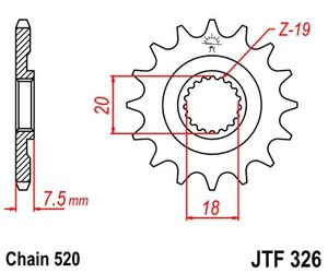 Záběrové kolečko 14z pro Honda CR 125 87-03 JTF32614 Záběrové kolečko 14z pro Honda CR 125 87-03 JTF32614