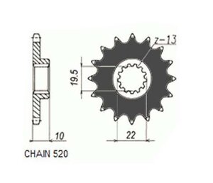 Záběrové kolečko Kawasaki KLX400 SuzukiDR400 jtf432
