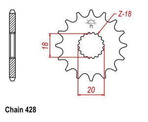 Záběrové kolečko Keeway RKV125 13zubové