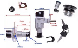 Sada zámků pro Keeway Focus Fact