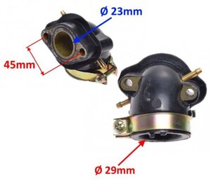 Příruba karburátoru pro skútr/ATV GY6 125/180ccm 152/157QMI dva výstupy na podtlak