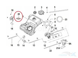 Těsnění plováku paliva Keeway Logik 125 EFI Euro 4 4T 2018-2020