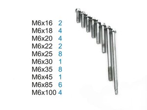 Šrouby M6 sada 40ks pro skútry