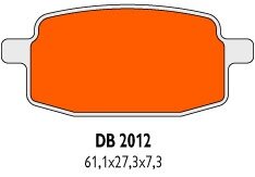 Brzdové obložení Delta Braking Sinter DB2012SRN pro skútry GY6 50ccm