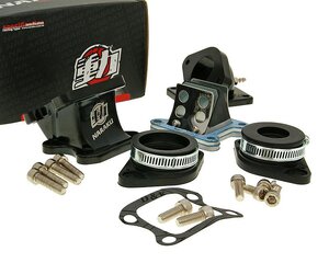 Příruba karburátoru V.2 pro skútry Honda, Peugeot, Kymco stojatý