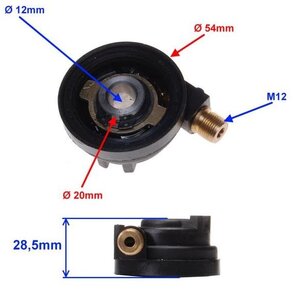 Náhon tachometru 12mm oska Quantum Náhon tachometru 12mm oska Quantum