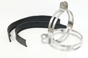 Držák výfuku Keeway Hurricane 2ks i s gumou pro výfuk 112mm