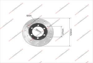 Kotouč brzdový přední ATV a Bashan