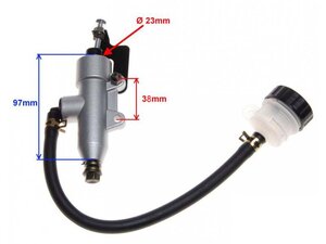 Zadní brzdová pumpa pro ATV 38mm s blokováním Zadní brzdová pumpa pro ATV 38mm s blokováním