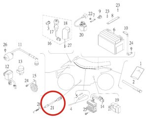 Spínač zadní brzdy pro SMC Jumbo 300 62980-CHP-00