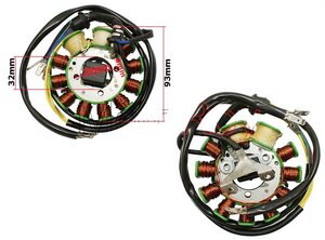 Stator cívka zapalovací pro motory CG200/250 93mm 11cívek