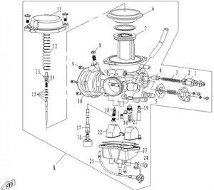 Jehlový palivový ventil 0180-100200 CFMOTO Jehlový palivový ventil 0180-100200 CFMOTO