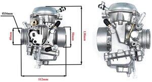 Karburátor Polaris Ranger Magnum 325/400/500 YAMAHA RAPTOR350 YFM350 04-08KAWASAKI KFX400 PD34J-2 Karburátor Polaris Ranger Magnum 325/400/500 YAMAHA RAPTOR350 YFM350 04-08KAWASAKI KFX400 PD34J-2