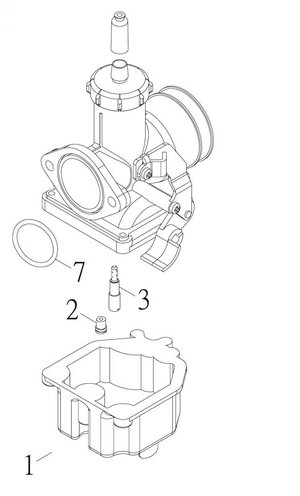 Karburátor pro čtyřkolku SMC Jumbo 301 302 R5 Karburátor pro čtyřkolku SMC Jumbo 301 302 R5
