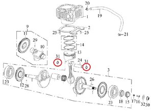 Pístní segerka 17mm SMC Jumbo 300