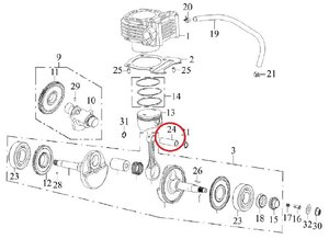 Pístní čep 17mm SMC Jumbo 300