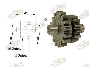 Primární startovací kolečko 16/14 Pro CG250 Primární startovací kolečko 16/14 Pro CG250