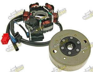 Stator a rotor pro skútry/ATV GY6 125/150 6cívka
