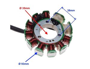 Stator cívky pro motor Kingway150/250cc 93mm 11cívek