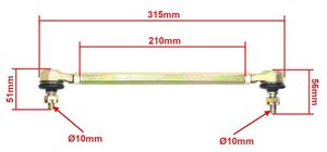 Řídicí čepy M10 s tyčí pro ATV 315mm Řídicí čepy M10 s tyčí pro ATV 315mm