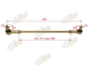 Řídicí čepy s tyčkou vnitřní závit 365mm M12 250ST-9E