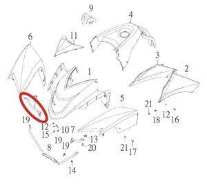 Držák předního blatníku pro SMC-GCE 300 51554-CGW-00 Držák předního blatníku pro SMC-GCE 300 51554-CGW-00