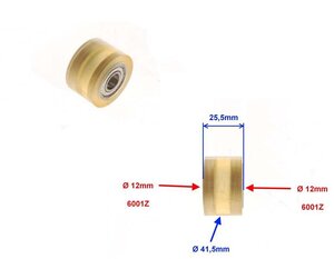 Kolečko řetězu 41mm 12mm vnitřní otvor XY250ST-9e