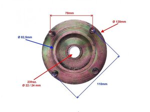 Náboj zadního kola pro ATV XY200ST-9