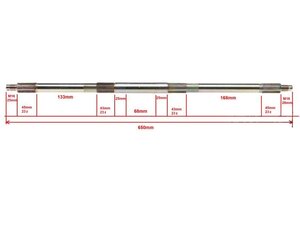 Os zadní nápravy pro ATV110 650mm verze 2 4776223