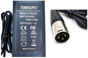 Nabíječka 36V 2A e-bike pro kyselinové akumulátory max42V velký konektor